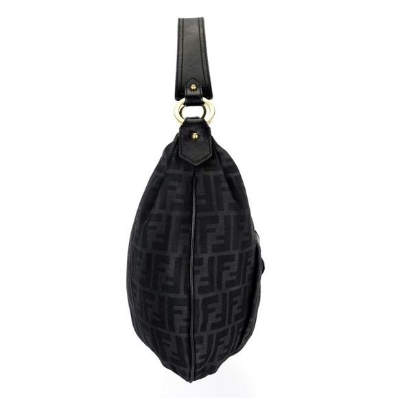 Vintage Fendi Chef leather black zucca bag - Picture 2 of 9